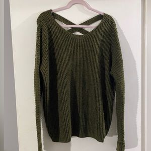 Hunter green knit sweater